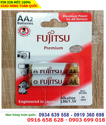 Pin Fujitsu Premium LR6 Alkaline 1.5v  _Made in Indonesia _Vỉ 2viên